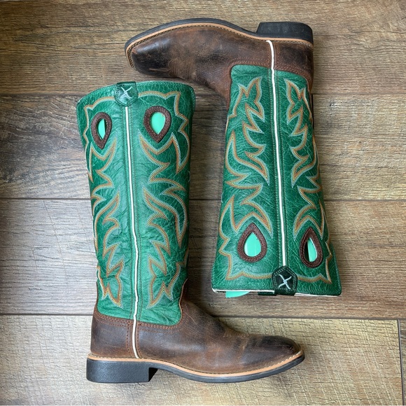 Twisted X Other - Twisted X Kid’s Buckaroo Boot in Cognac/Turquoise Kids Size 3.5